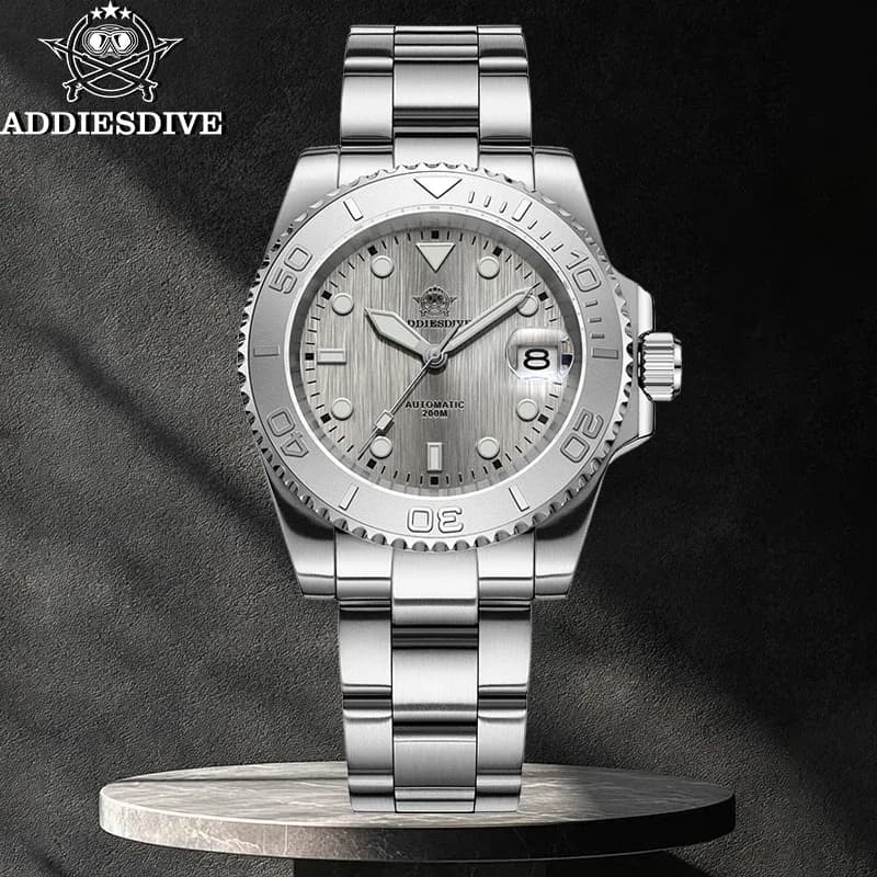 ADDIESDIVE New Diving Watch 41mm Luxury Sapphire NH35 Automatic Mechanical Watches Men Luminous Stainless Steel 200m Waterproof