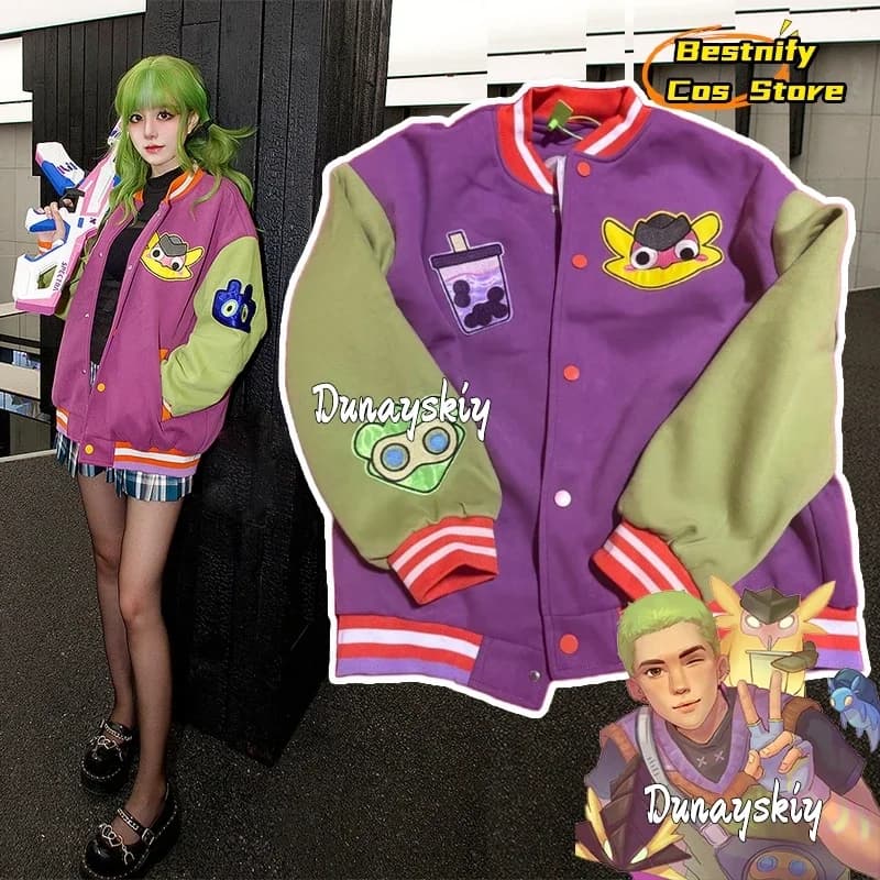 CosplayAnime Gekko Costume Cosplay Game VALORANT Role Game Jacket Oversize Large Dresses Unisex Street Coat Hot Jackets