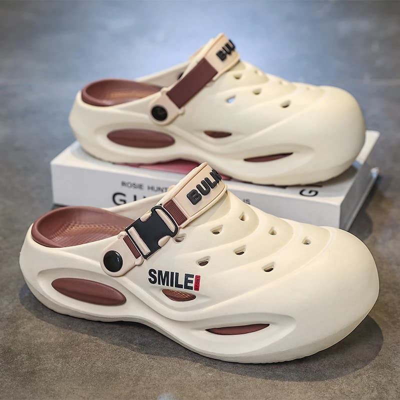 Nuovo Paio di Zoccoli da Uomo Estivi, Resistenti all'Usura, Antiscivolo, Scarpe Sportive da Spiaggia, Comode Scarpe da Uomo con Suola Morbida per la Guida