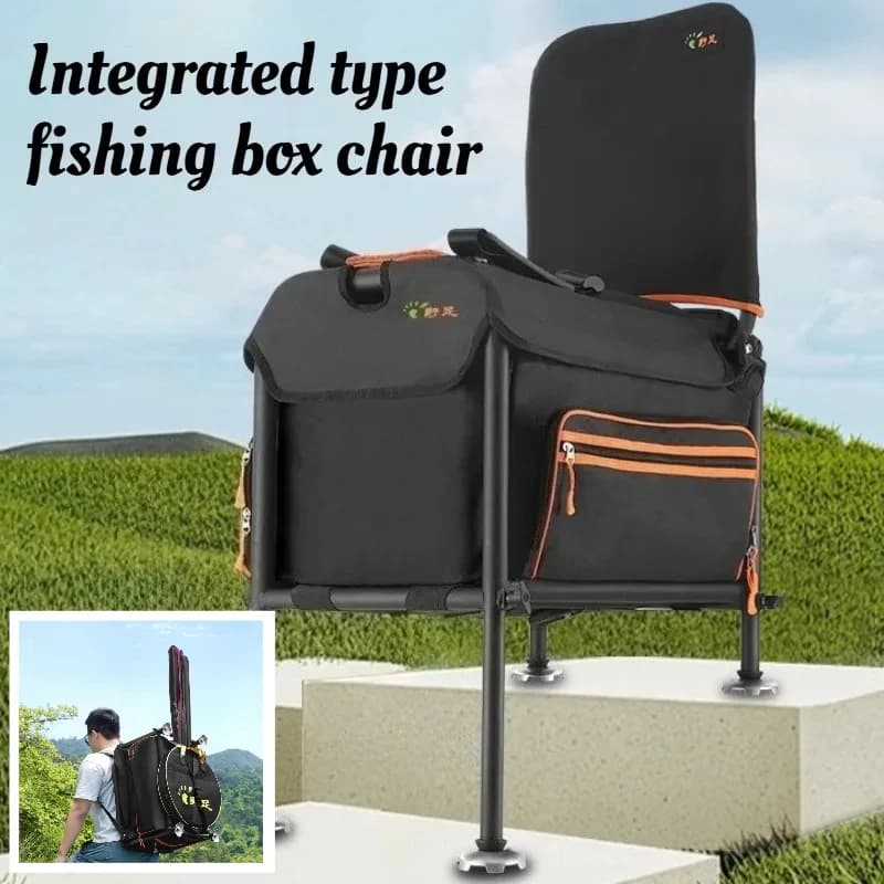Foldable thickened lifting adjustable type integrated fishing box chair outdoor equipment ultralight multifunctional storage box