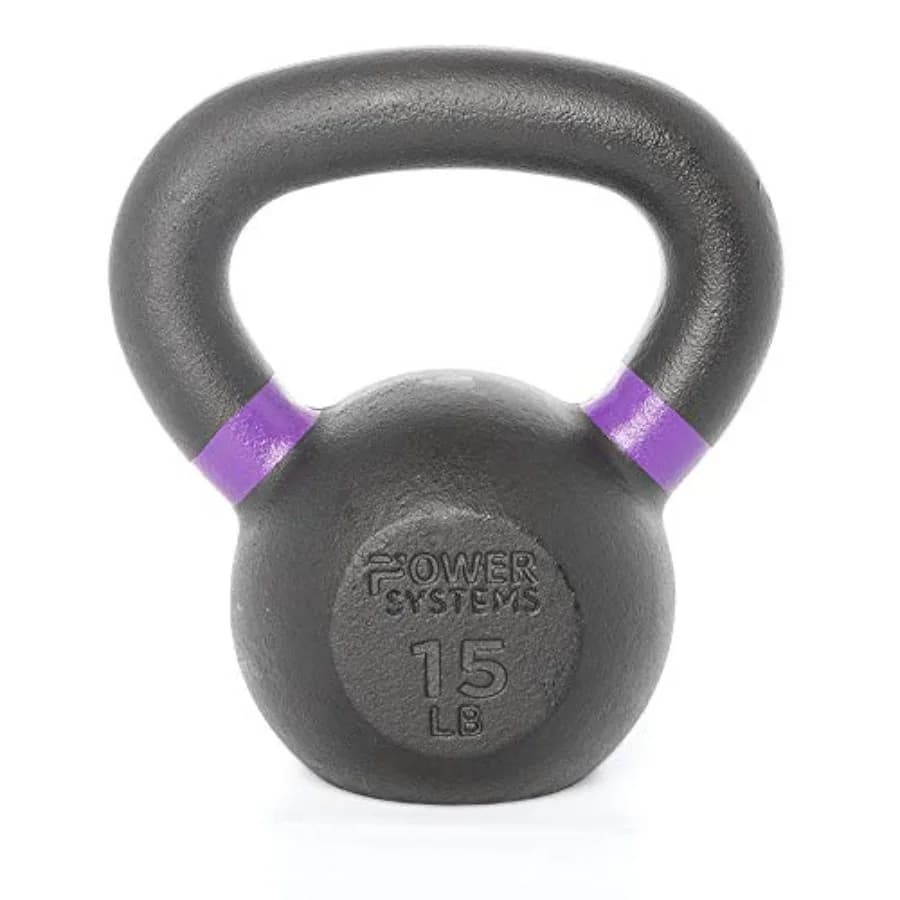 Kettlebell Power Systems Prime 50 pounds steel, adjustable weight for strength training with black resistant coating