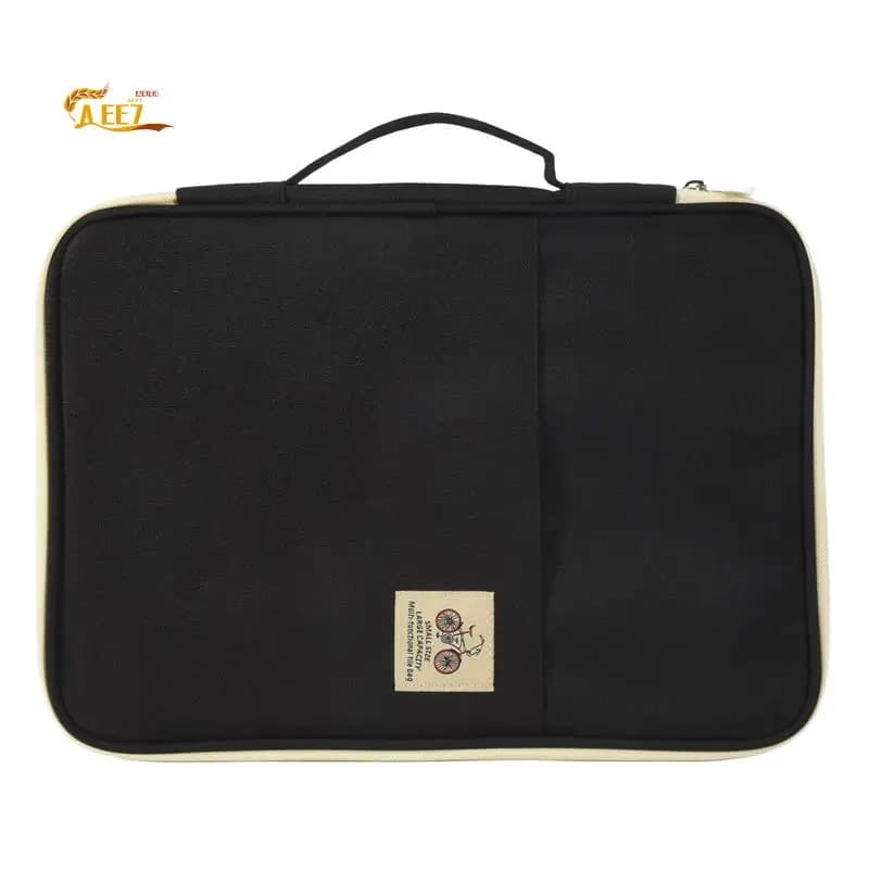 AEE7-A4 Borsa per documenti Borsa per organizer aziendale multifunzionale in tessuto Oxford impermeabile Cartella di file Organizzatore di cancelleria Zip