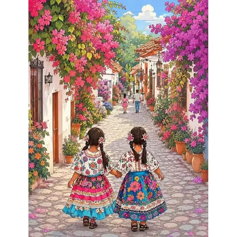 RUOPOTY Paint By Numbers Wall Decor Acrylic on Canvas Paints Street Scenery for Adults Beginners Original gifts Diy Idea