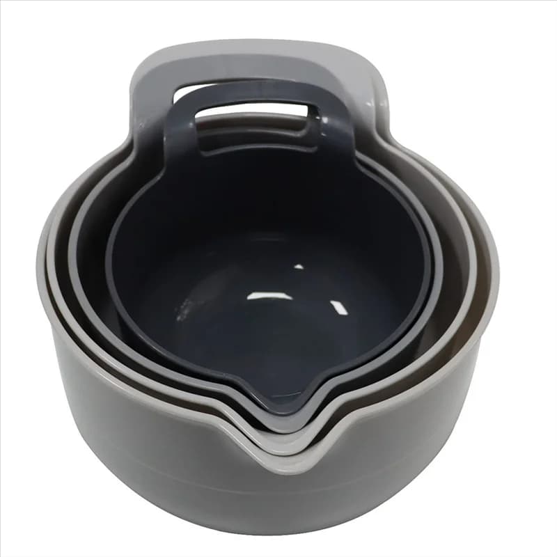 ABRS-Set di ciotole per mescolare Insalatiera portatile semplice in quattro pezzi Ciotola per mescolare Ciotola per frutta e verdura da cucina Ciotola per frutta secca