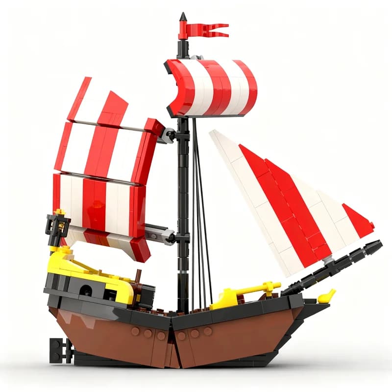 360 Pezzi MOC Castaway Cutter Pirates I, Blocchi da Costruzione, Giocattolo Educativo, Regalo di Natale, Idea Creativa Fai-da-Te, Regalo di Compleanno