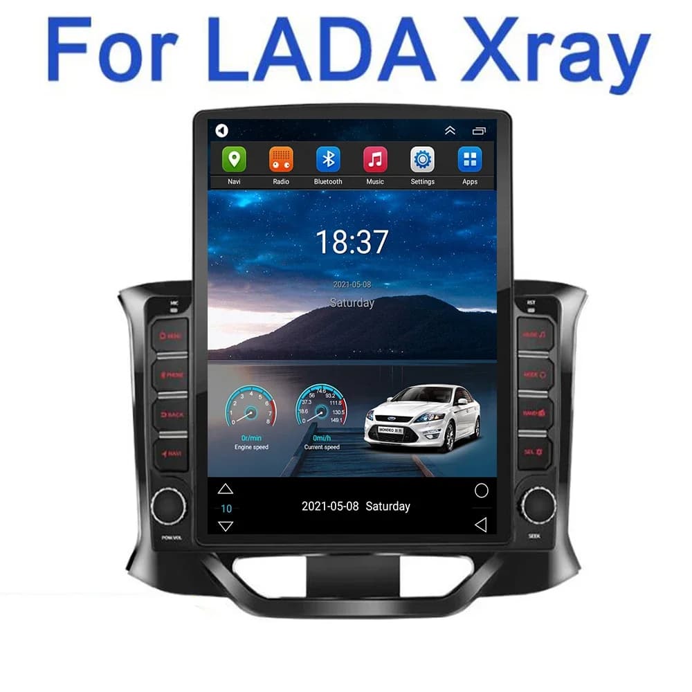 8GB Tesla Style 8 Core Dsp Android 14 Autoradio Multimedia Reader for LADA Xray X Ray 2015-2019 + Carplay Autoradio gps 2Din dvd
