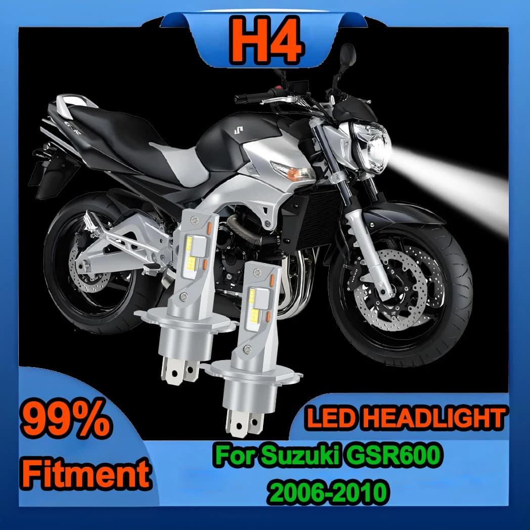 1/2 Pezzi Lampadina Faro Moto H4 Mini Formato 1:1 Design Originale Per Suzuki GSR600 2006-2009 2010 Plug-N-Play Faro Moto