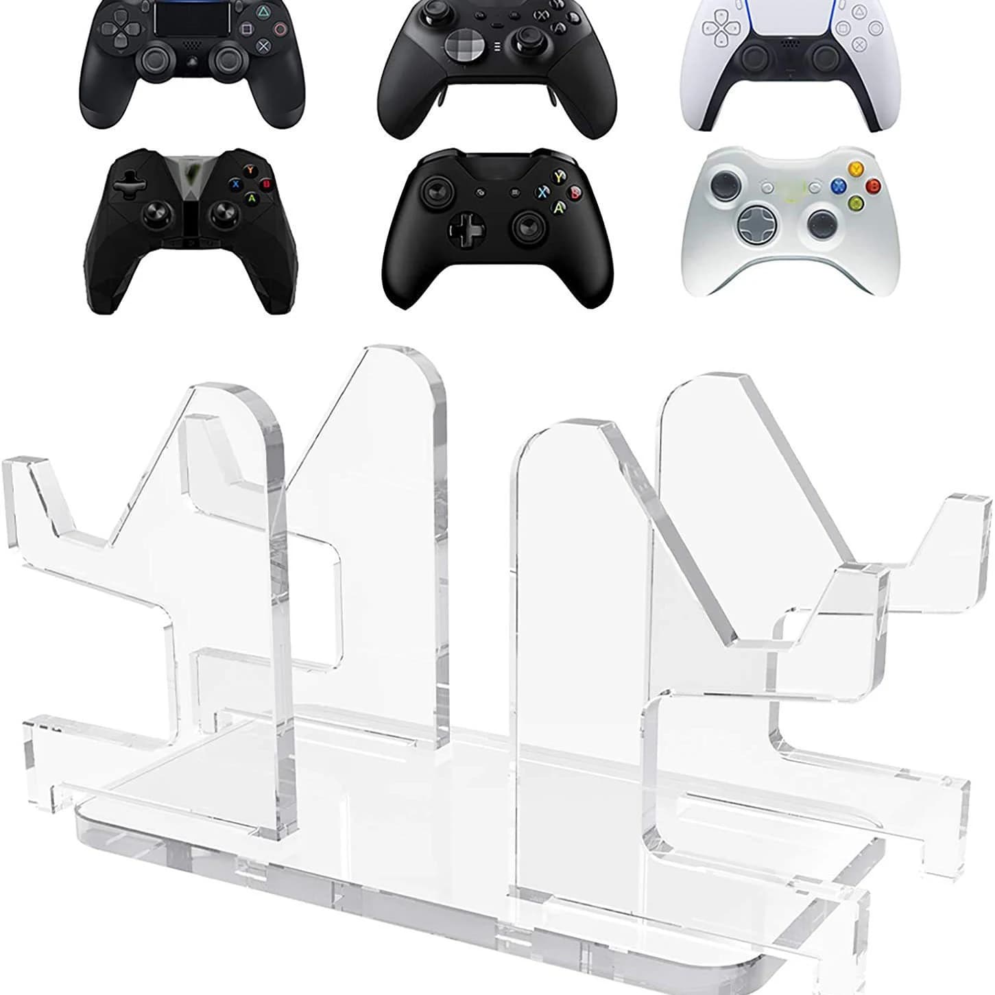 Supporto per maniglia di gioco Supporto per staffa per controller di gioco in acrilico Accessori trasparenti per joystick Switch PS5/Xbox Series X/PS4