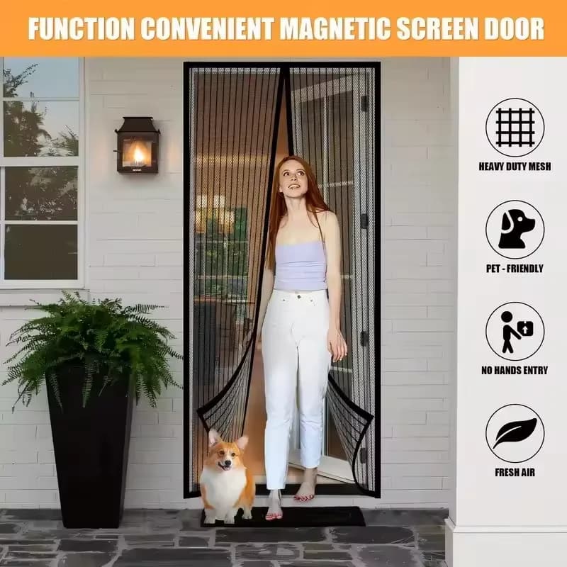 Anti-mosquito Curtain Mosquito Netss for Window Fly Screen Automatic Closing Door Household Ventilation Curtains Magnetic Net