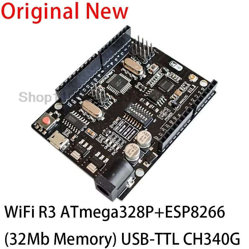 UNO R3 + WiFi ATmega328P + ESP8266 (memo 32 Mb) USB-TTL CH340G For Arduino One NodeMCU WeMos ESP8266 A New Arrival