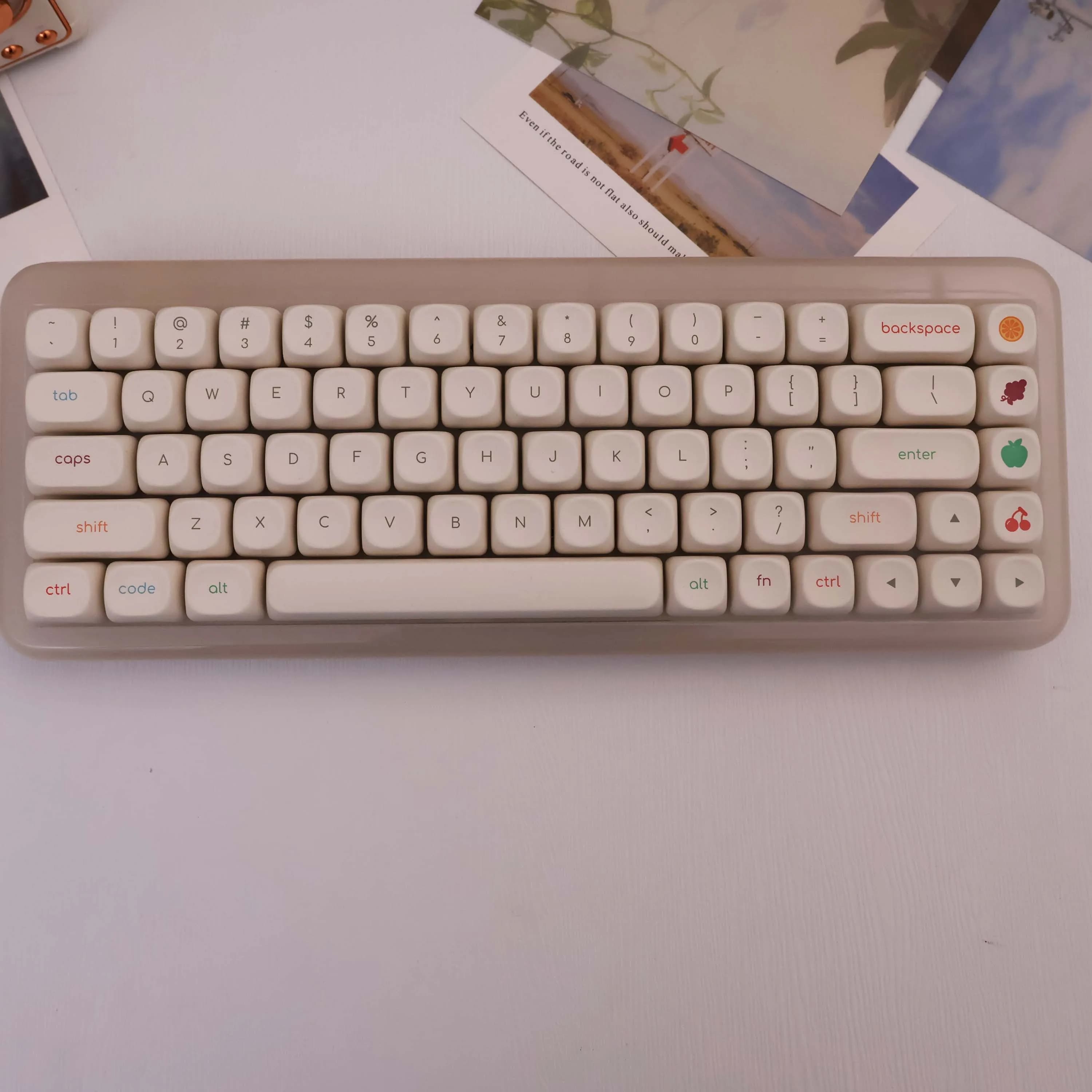 125 Keys Frozen Yogurt PBT Keycaps MOA Profile Dye Sublimation for MX Switch 61/64/68/87/96/104/108 Mechanical Keyboard