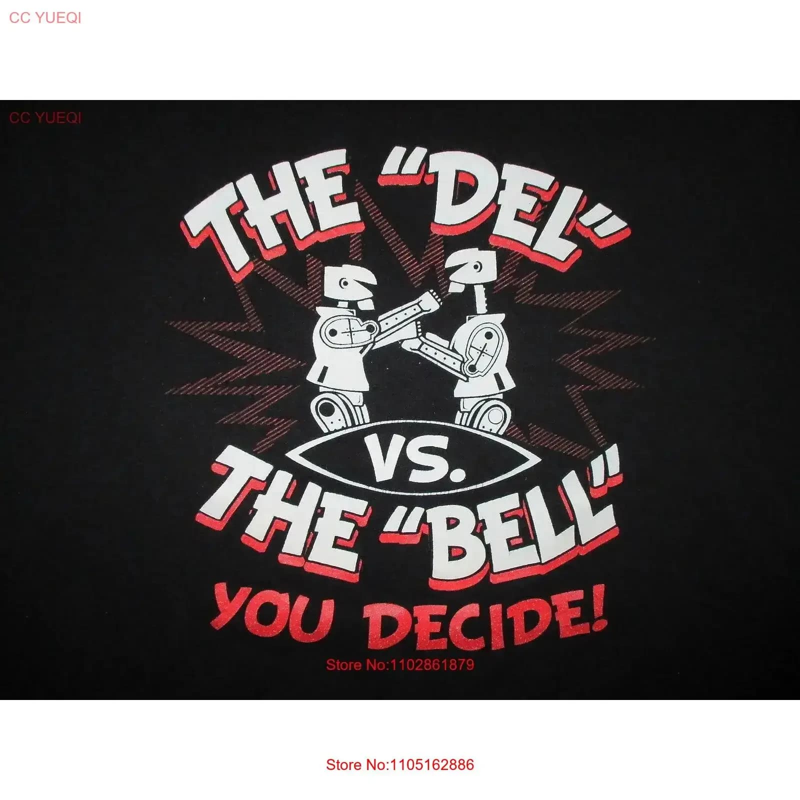 DEL TACO VS THE BELL T SHIRT Messicano Fast Food Robot Rock Calzino Gusto Em XL S vintage Grafica lavata Elegante Morbido Leggermente