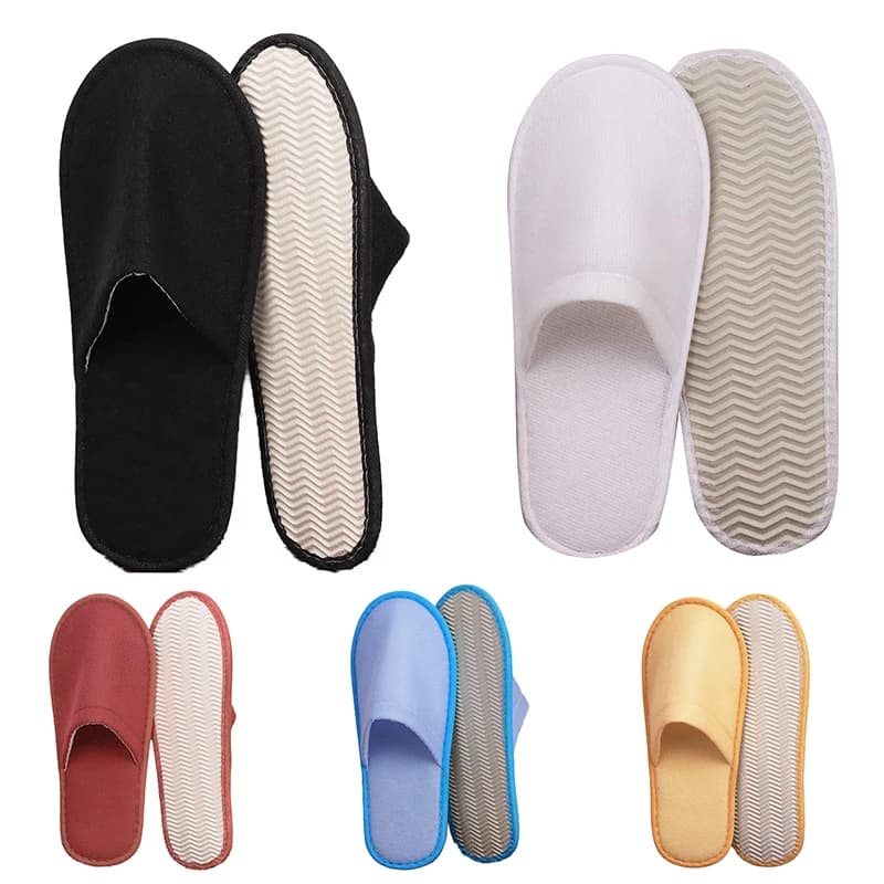 Unisex Non-slip slippers for Hotel, Travel, Home, Interior, Guests, Salone and B&B, with Punta Chiusa