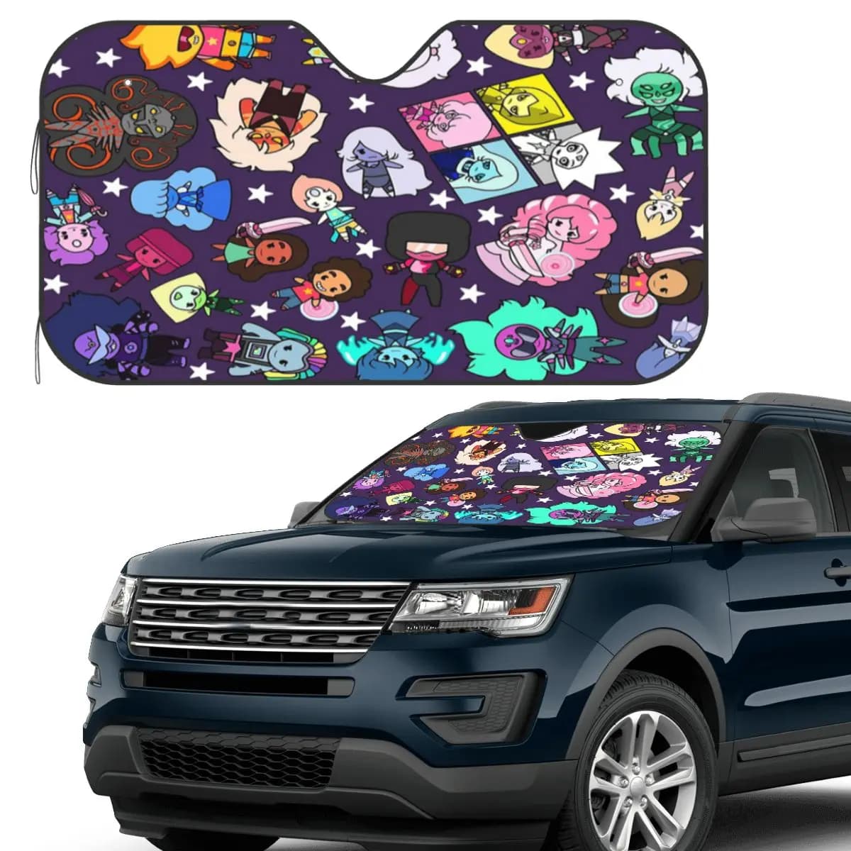 Gemme di cristallo Steven Universe Parasole Parabrezza Parabrezza anteriore per auto Finestra Visiera parasole Accessori Coperture