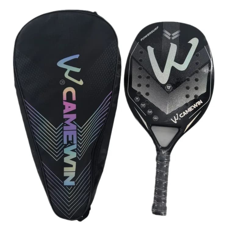 4006 Racchetta da paddle da beach tennis in carbonio 3K, mazza da paddle stile ping pong