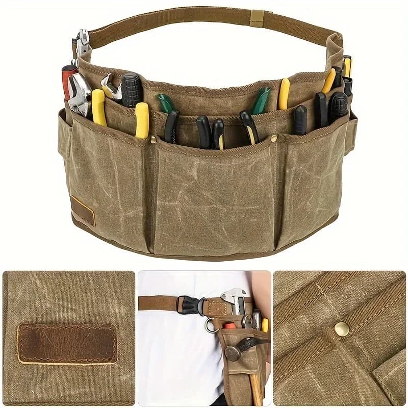 Borsa per attrezzi per elettricisti, marsupio per organizer da appendere per auto per strumenti hardware, confezione da 1 per uomo