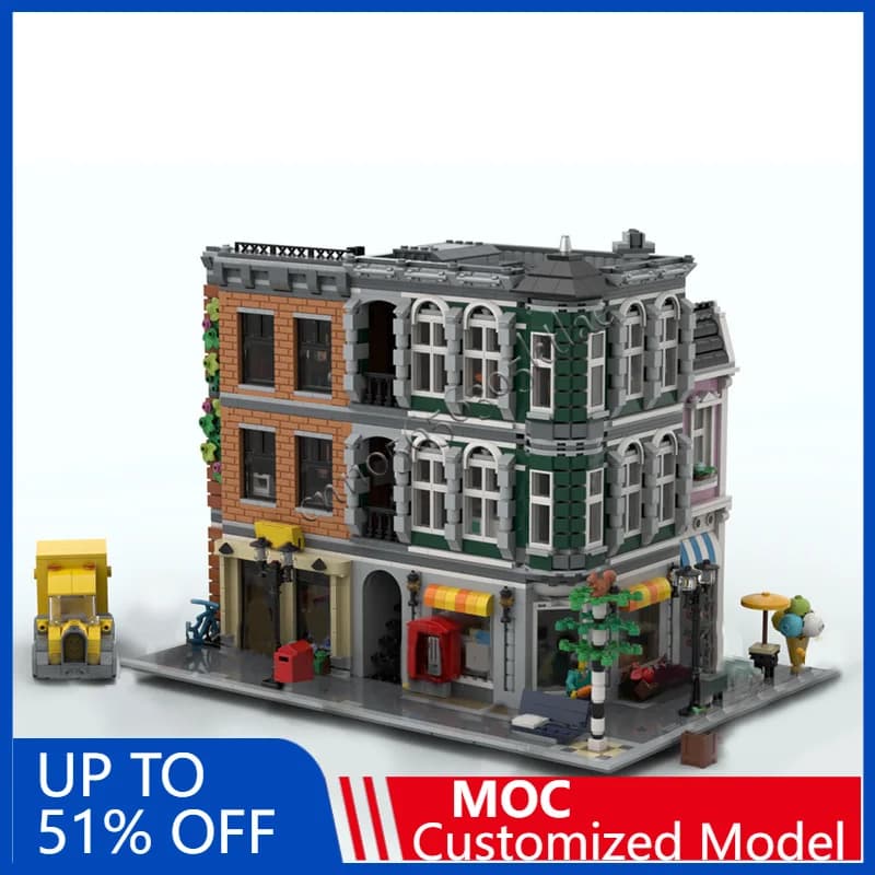 3892 PCS Costruzione Main Street MOC Personalizza Design di blocchi modulari Popolare educativo Semplice Regali giocattolo per le vacanze fai-da-te