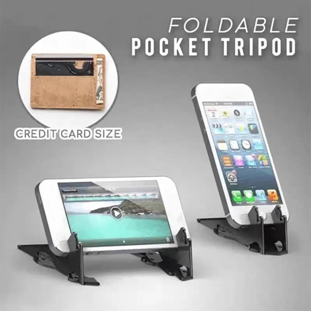 Porta carte portatile nero Porta telefono Accessori da scrivania in plastica Porta telefono pieghevole Portafoglio Porta carte pieghevole Supporto per telefono cellulare rimovibile