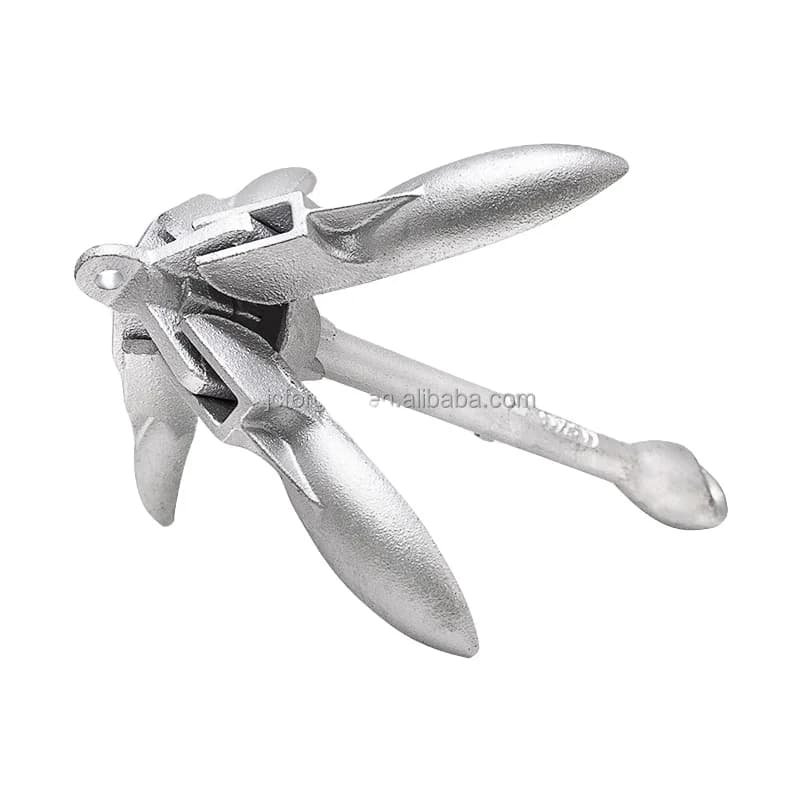 Shop Primer and Raw Finish Wholesale Best Quality Precise Casting Boat Sample Free Anchor Folding Grapnel Anchor