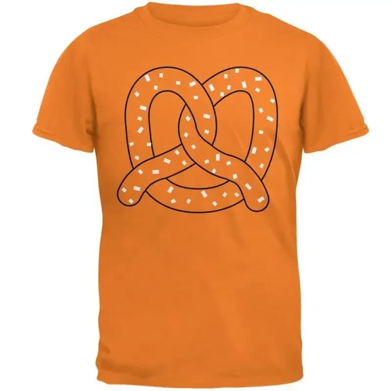 Maglietta da uomo con costume a forma di pretzel di Halloween