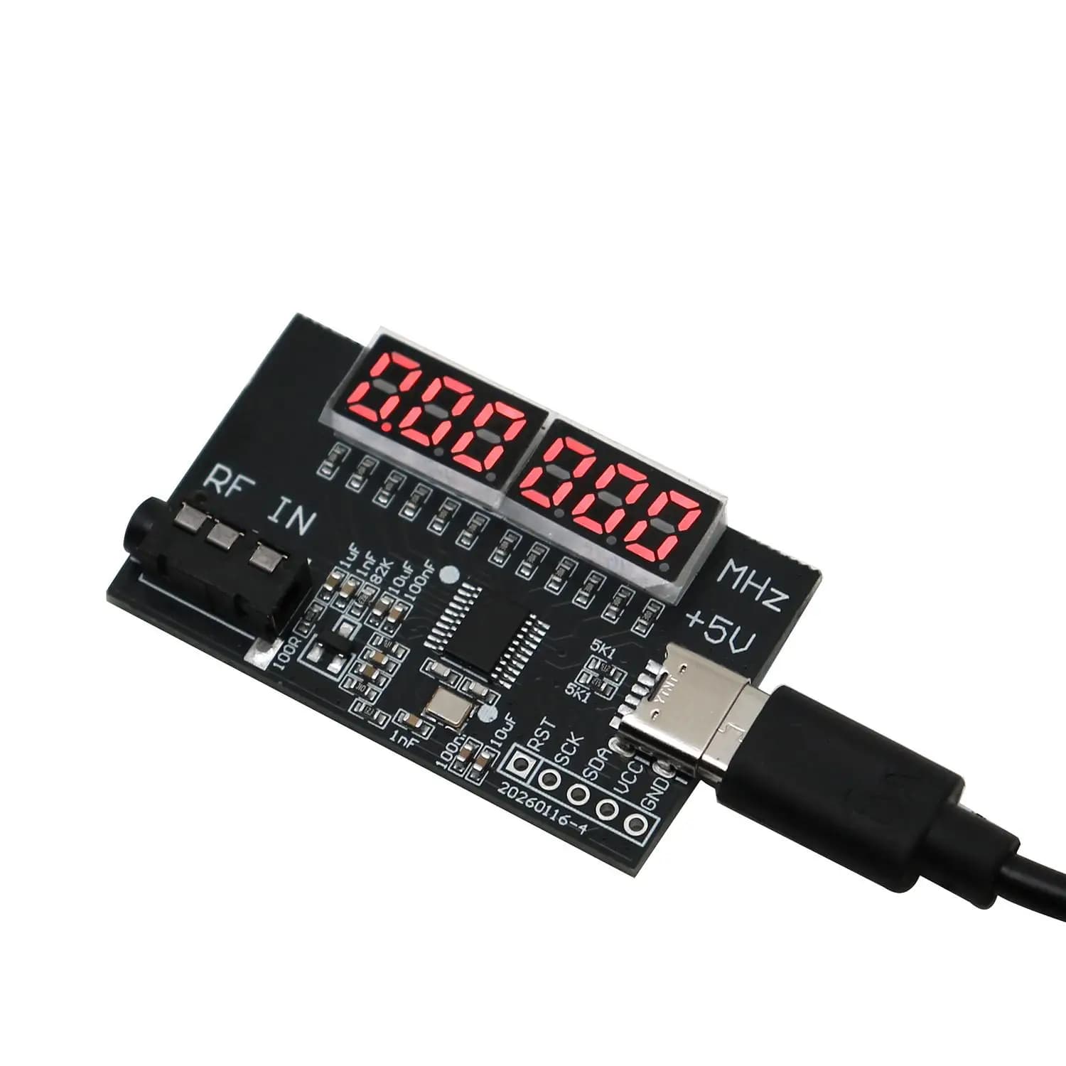 1KHZ-300MHz ‌ Frequenzimetro LED a 6 cifre per segnali RF, contatore di frequenza per radioamatori, oscillatori e walkie-talkie