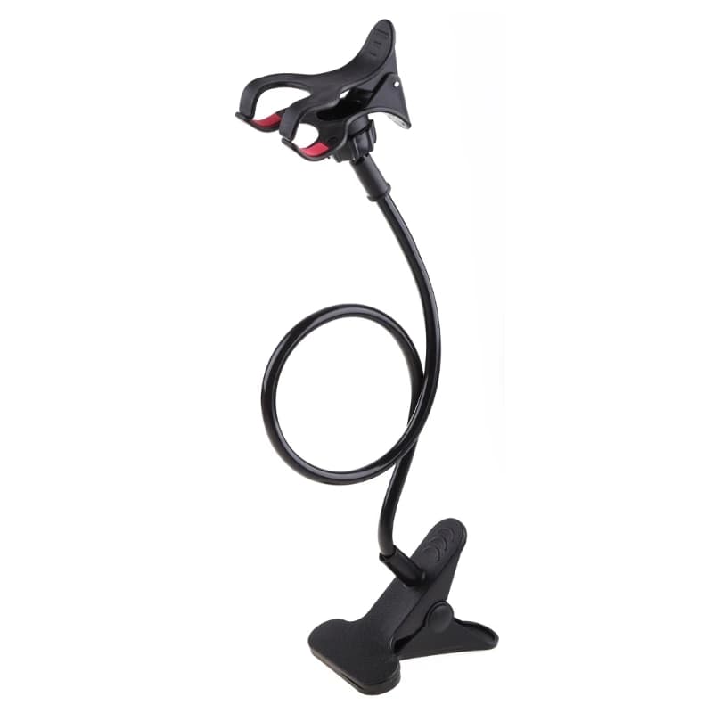 Supporto a clip con bracci lunghi flessibili 360 ° Supporto per telefono girevole da scrivania, utilizzabile in ufficio, camera da letto e su scrivania.