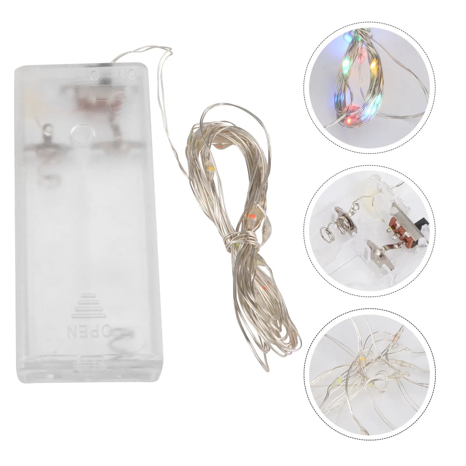 20 luci a LED a forma di cuore, filo di rame, alimentate a batteria, impermeabili, luci decorative per camera da letto, patio, feste all'aperto