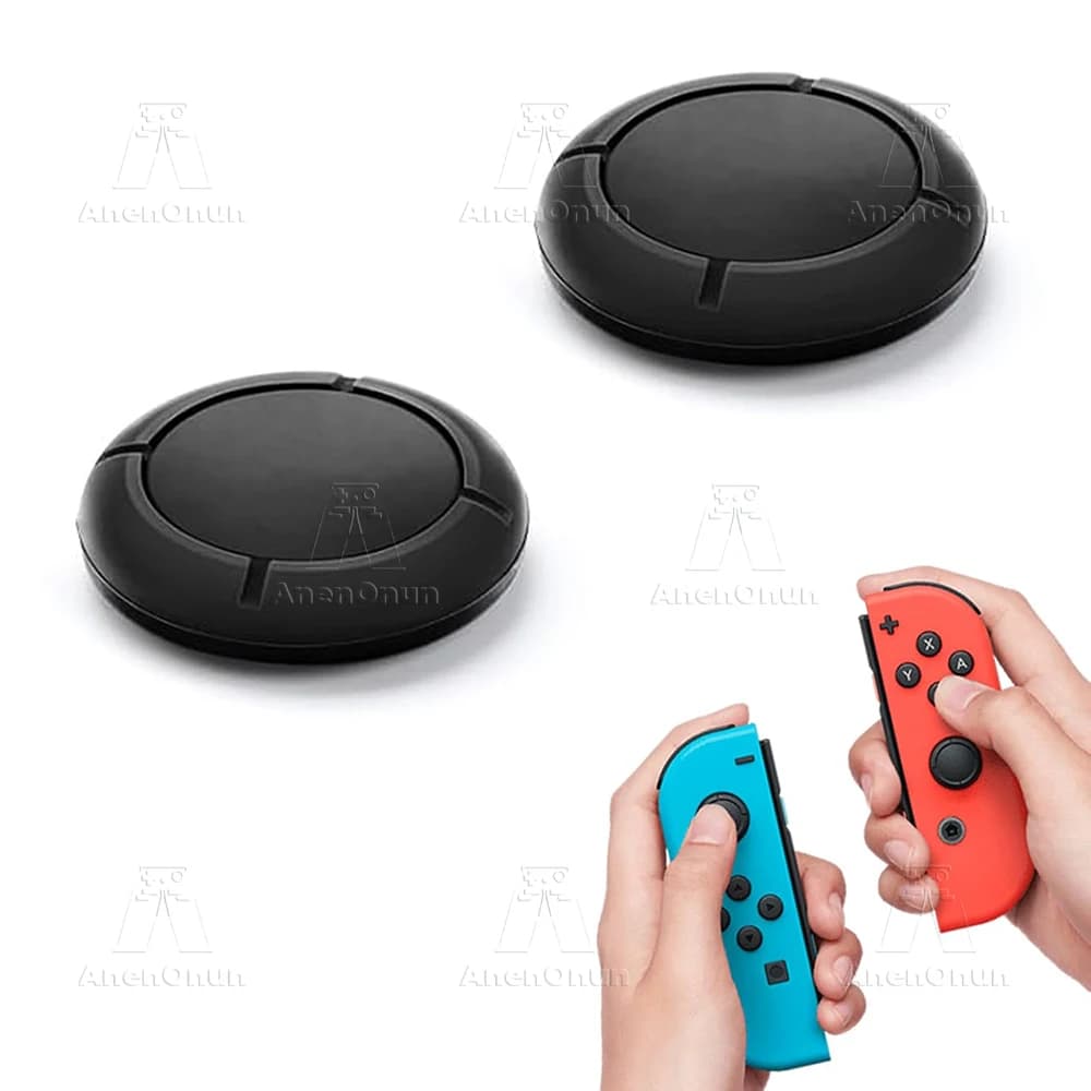Cappuccio di Ricambio per Joystick Joycon per Switch/Switch Lite/Switch OLED, Impugnatura Premium Antiscivolo in Silicone - Nero
