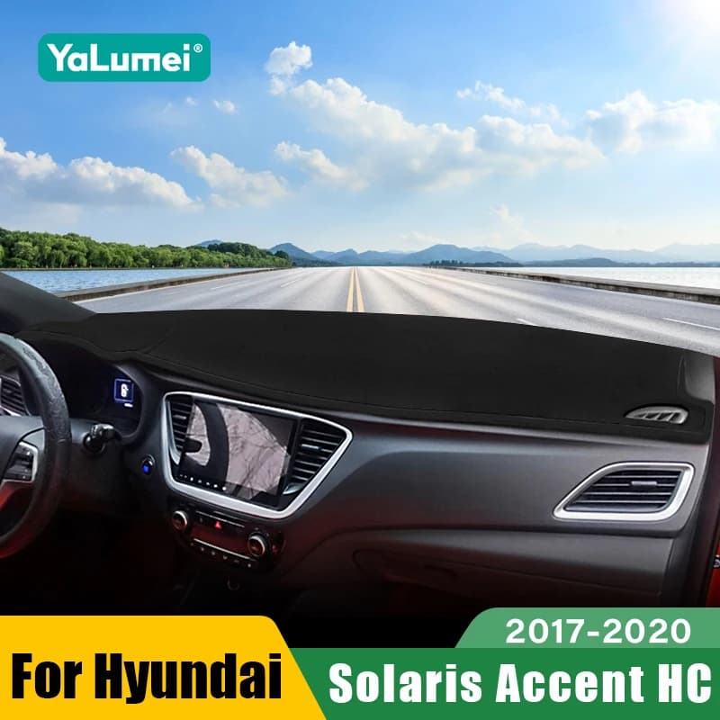 Per Hyundai Solaris Accent HC 2017 2018 2019 2020 Copertura Parasole per Cruscotto Auto Tappetino Antiscivolo per Strumentazione Accessori