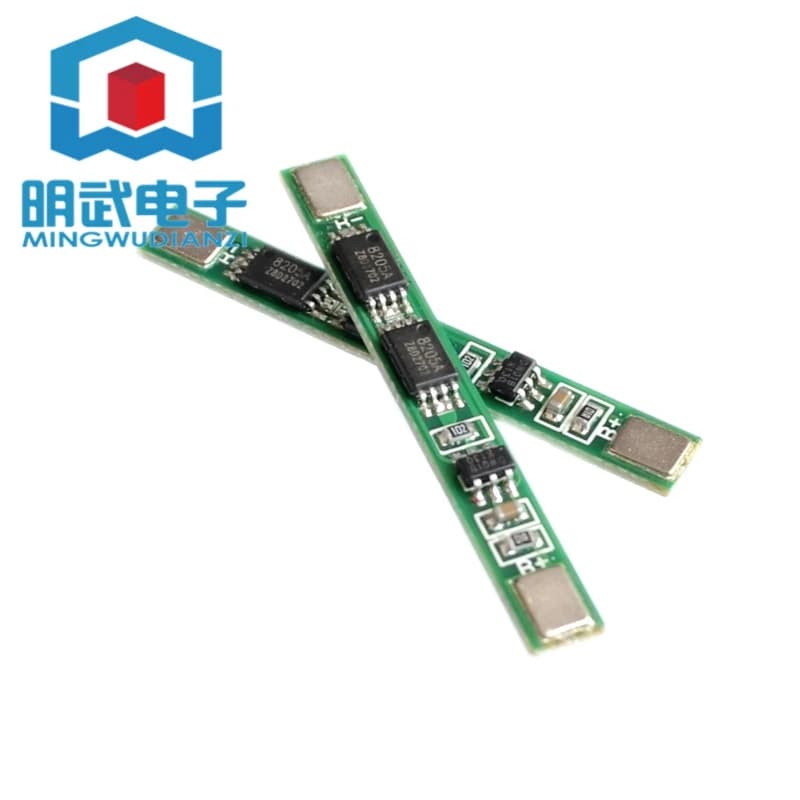 Single-section Dual MSO 3.7V Protective Plate With Iron Sheet Can Be Spot Welded For 18650 Polymer Lithium Battery Pack