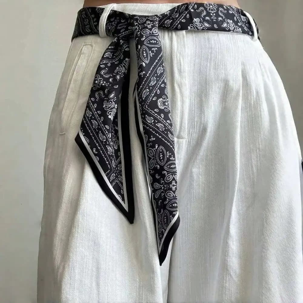 Sciarpa lunga in seta simulata effetto raso, versatile, decorativa, per legare borse, sciarpa grande in seta, cintura alla moda, accessori moda funzionali, in fibra di poliestere leggera, adatta per feste o per lo stile quotidiano
