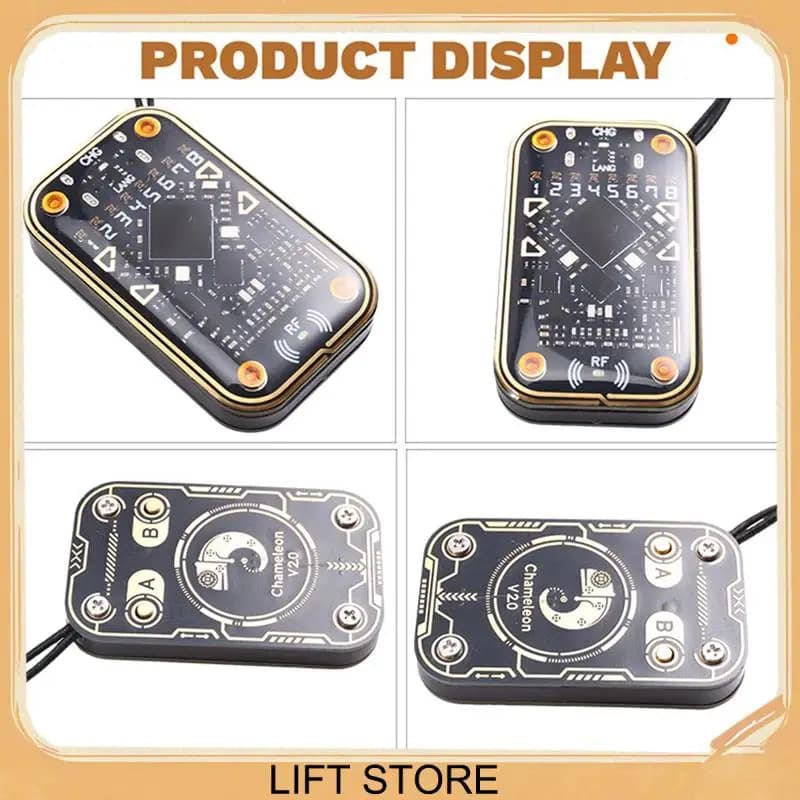 Emulatore lettore di chip intelligente RFID BTLIFE-Chameleon Ultra V2.0 + portachiavi 6Xuid 125Khz 13,56Mhz Decodifica scheda Duplicatore NFC