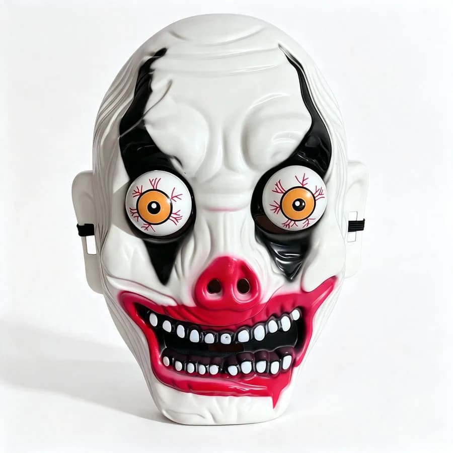 Scary Demon Clown Full Face Mask Halloween Party Cosplay Mask Adult Funny Prank Performance Costume Props