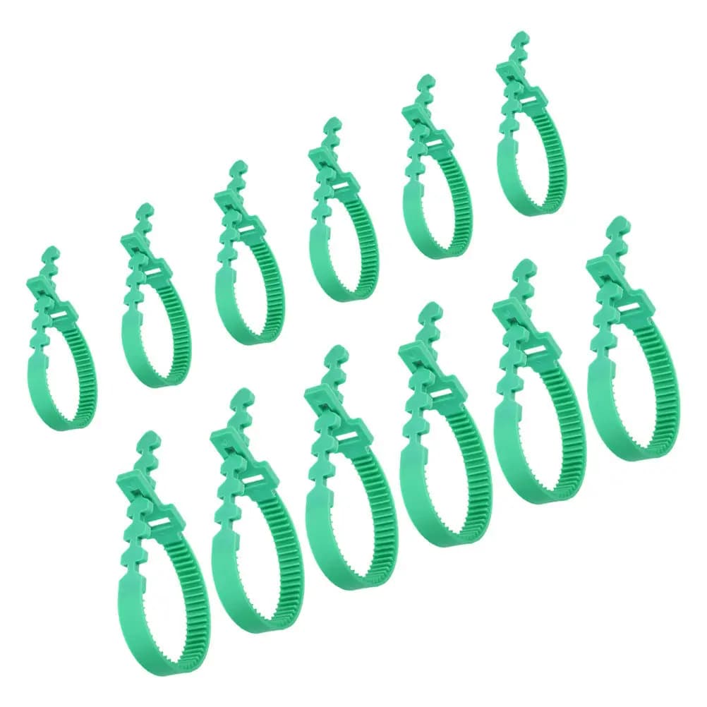 12 Pezzi Fascette di Supporto per Giardino, Legature Flessibili Riutilizzabili Verdi, Fascette per Piante, Supporti per Alberi, Steli di Verdure, Cavo Morbido da Giardino