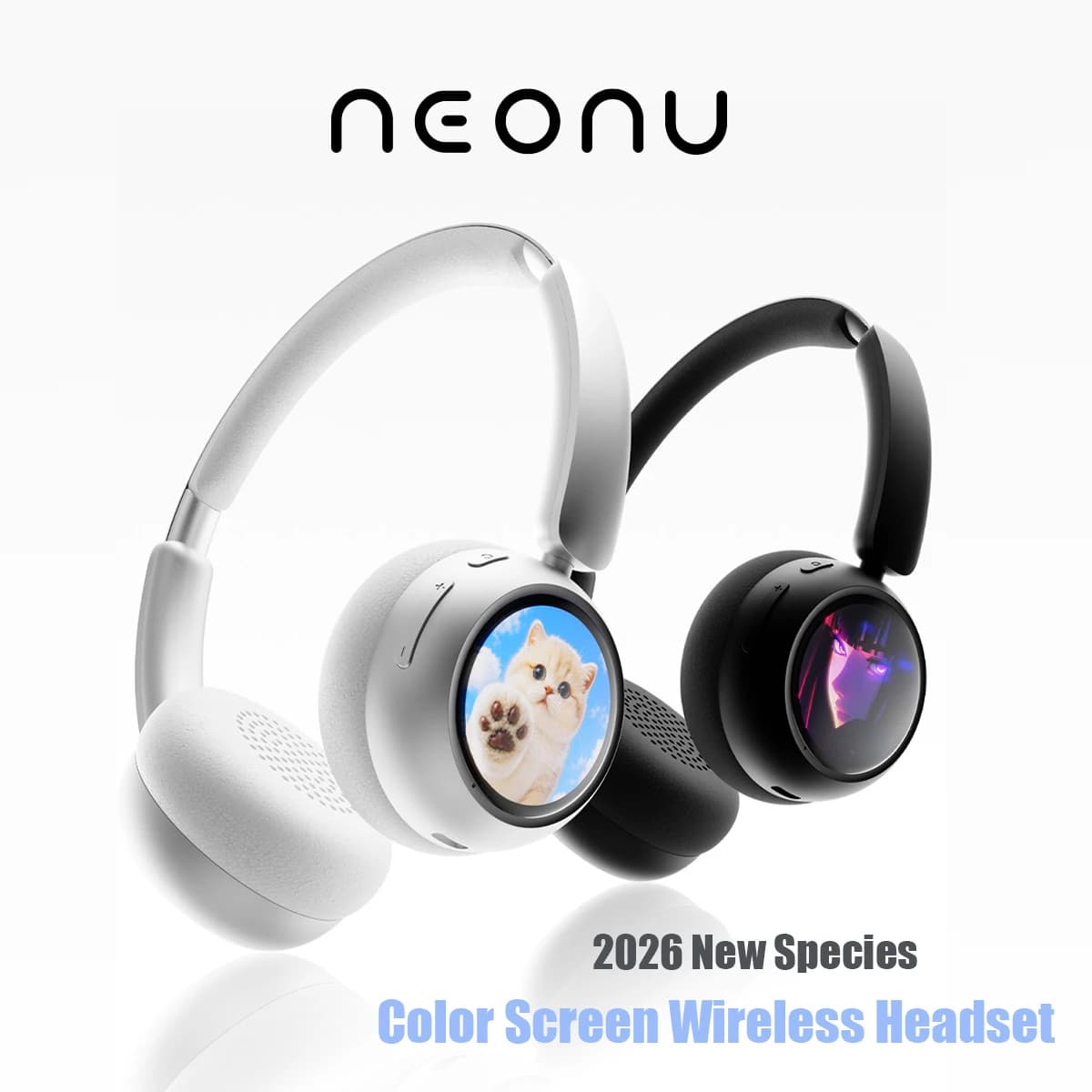 NOENU H3 ANC noise cancelling headset Bluetooth 6.0AI high-definition screen display 40MM stereo bass quality gaming and esports