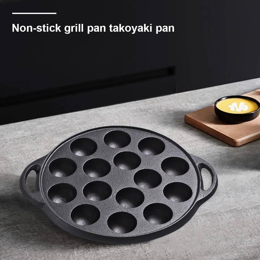 Takoyaki Maker Octopus Ball teglia da forno 15 scomparti fori griglia da cucina antiaderente teglia da forno per polpi palline Pancake