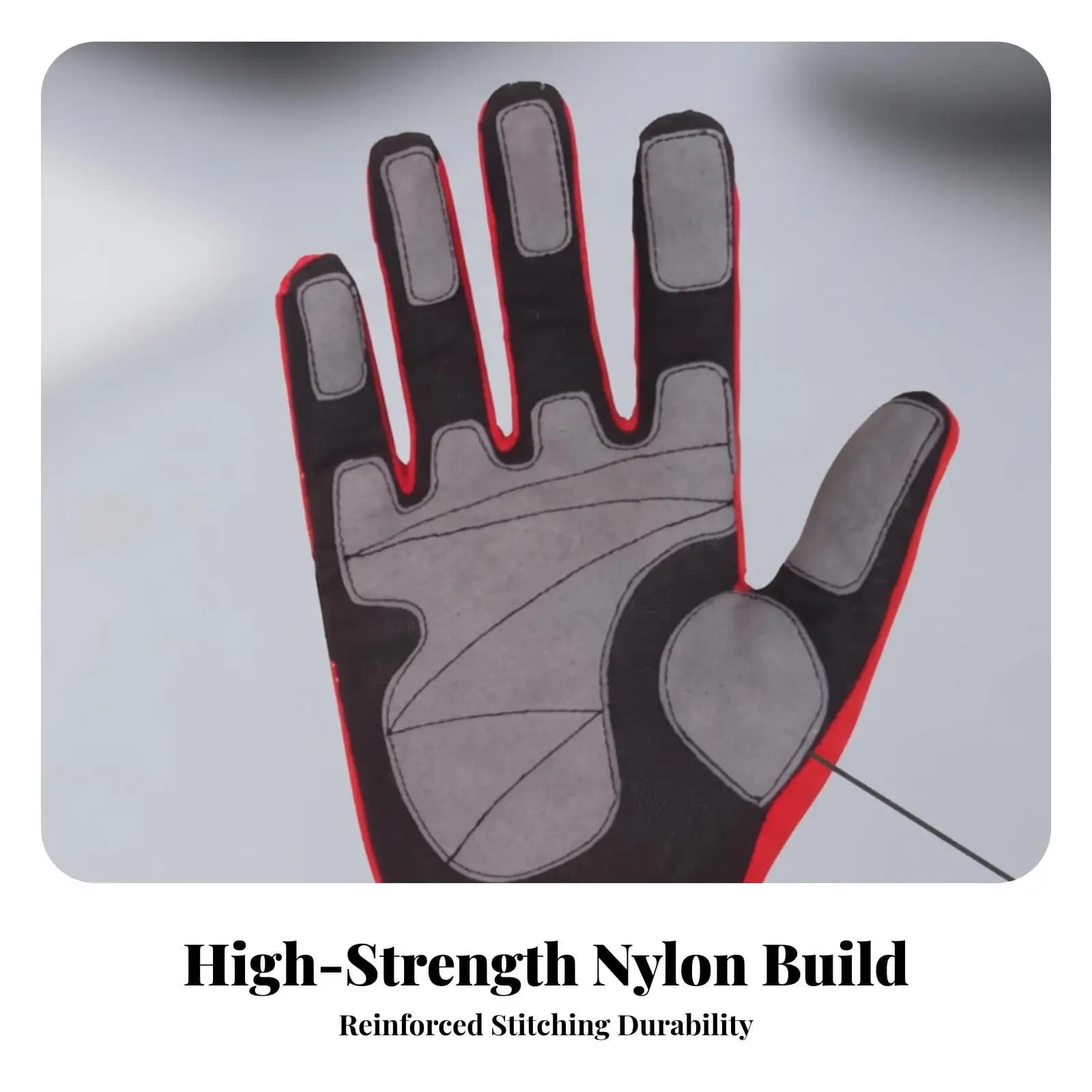 Adult Biking Gloves Full Finger Nylon Racing Style Long Cuff Cushioned Palm Non Slip Grip for Motorcycle Ride