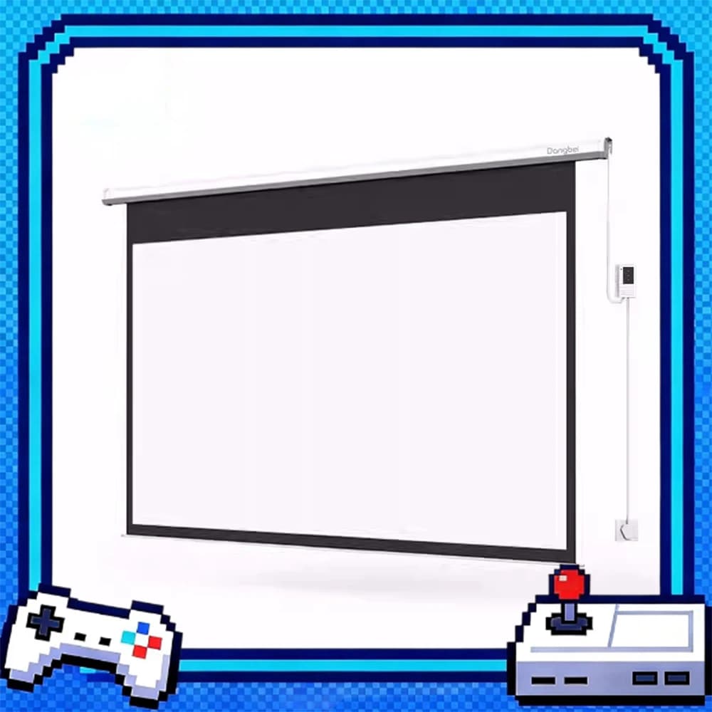 Dangbei Projector Screen Electric 100 Inches Projectors Screen Go Up And Down Automatically Not easy to curl High gain screen