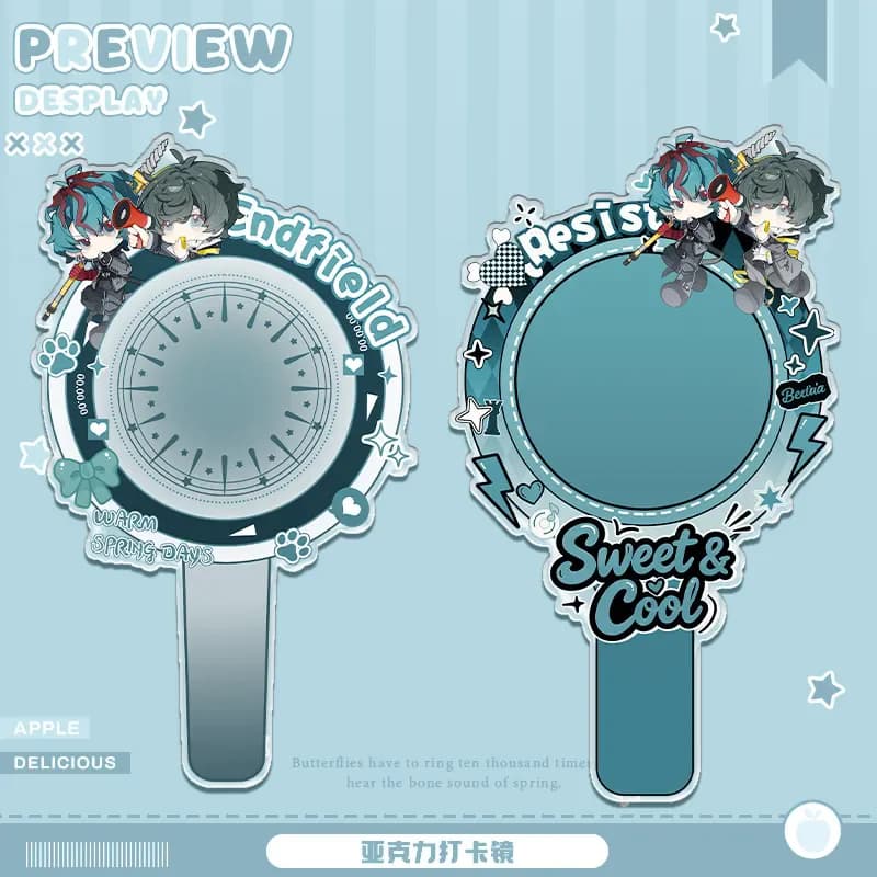 Arknights: Endfield Endmin Camille‌ Cosplay figure Cute Acrylic clock in stick portable Portable mirror Collectible ornament