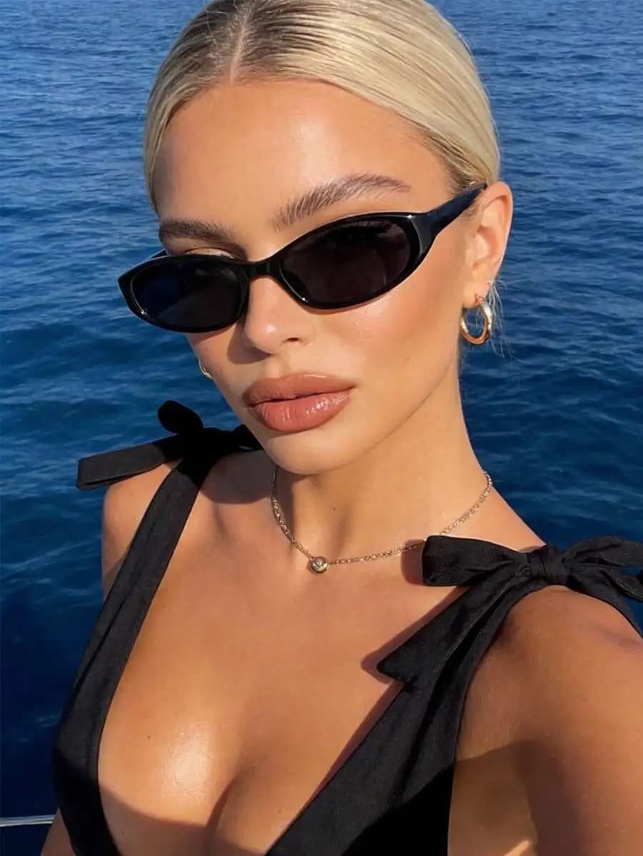 1 Pair Square Small Frame Fashion Glasses, Retro Personalized Casual Women's Glasses Suitable For Daily Wear, Street