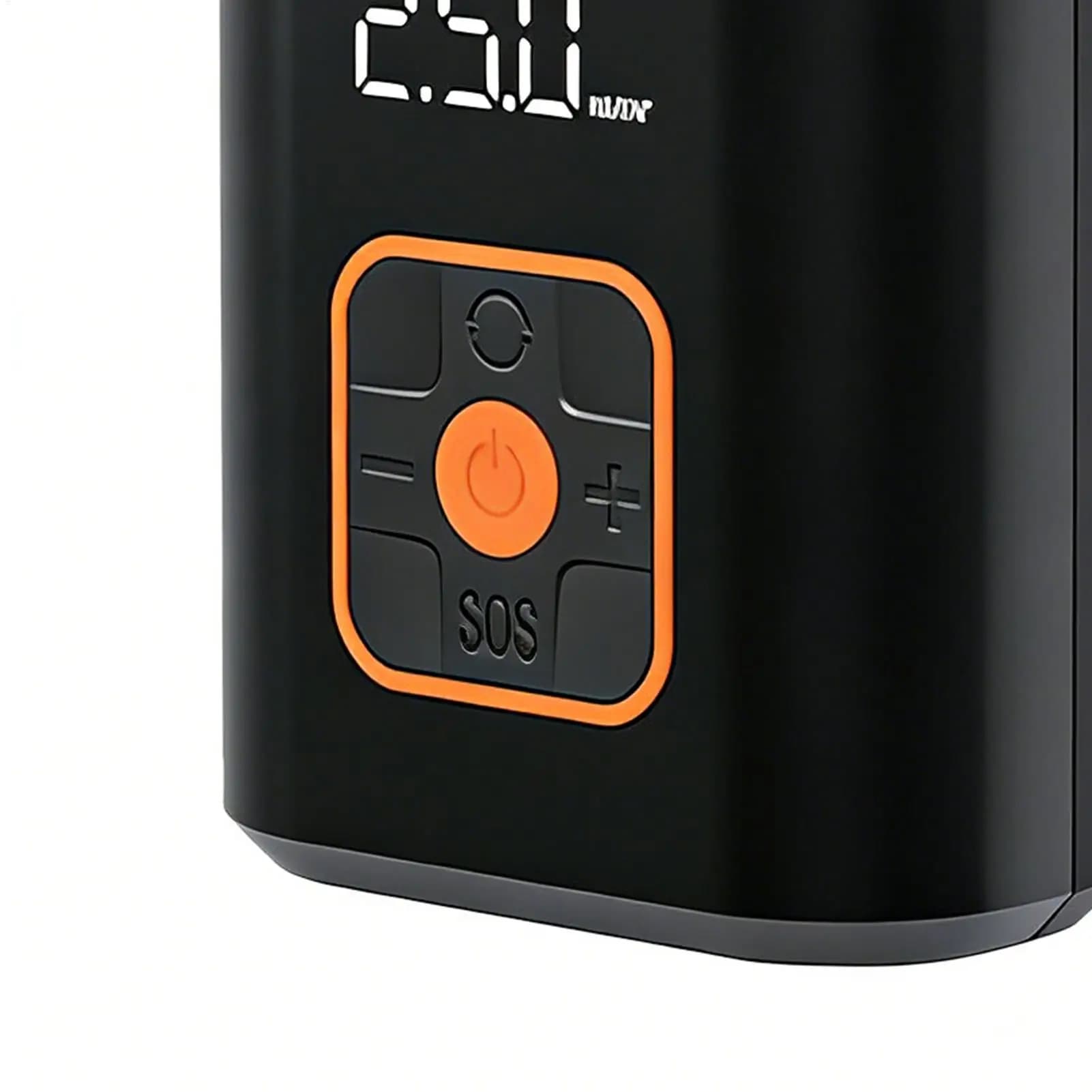 Pompa Gonfiabile Senza Fili con Display Digitale e Luce LED, Gonfiatore Automatico a Batteria per Pneumatici di Camion, Bici e Moto