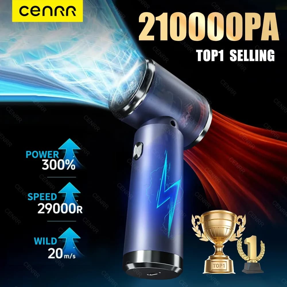 CENRR aspirapolvere per auto 210000PA aspirapolvere portatile ad alta potenza macchina per la pulizia portatile senza fili per elettrodomestici
