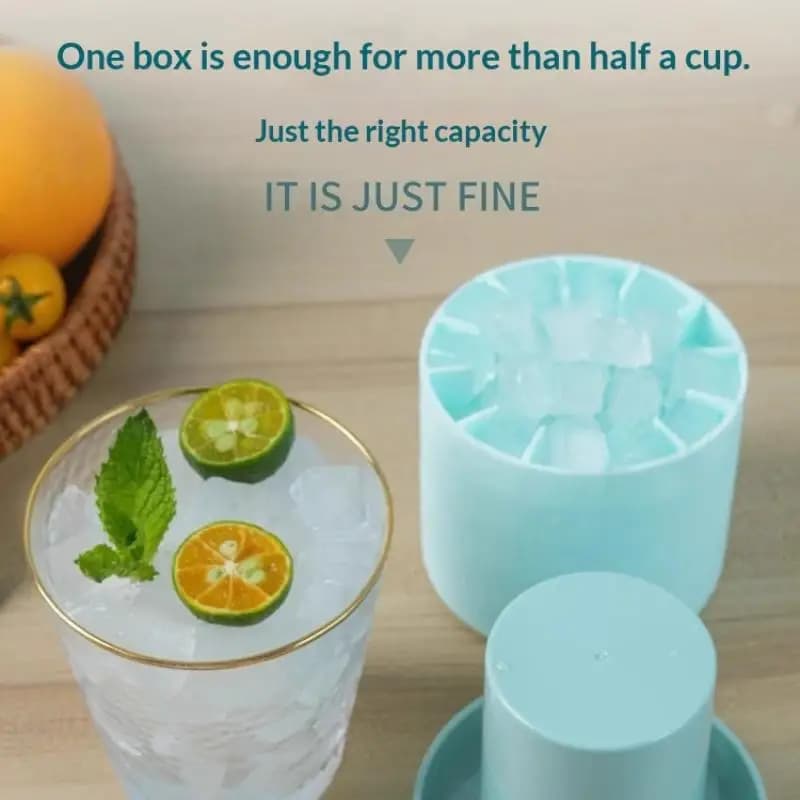 Mini Silicone Ice Cube Mold Round Ice Bucket Ice Storage Box Household DIY Refrigerator Freeze Ice Maker Creative Barware Tools