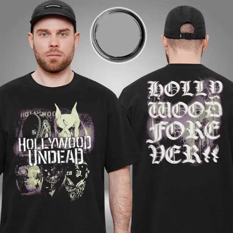 Holly Wood Undead Forever Masks T Shirt su due lati Tutti S 4XL