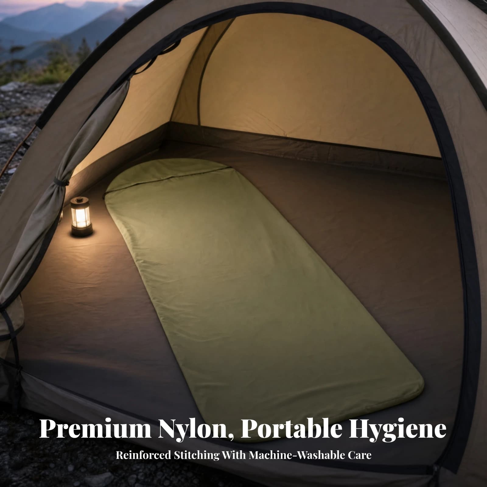 Sleeping Bag Liner with Hood Machine Washable Hooded Travel Sleep Sack Adult Sleep Sack Packable Bedding Ultralight for Campers