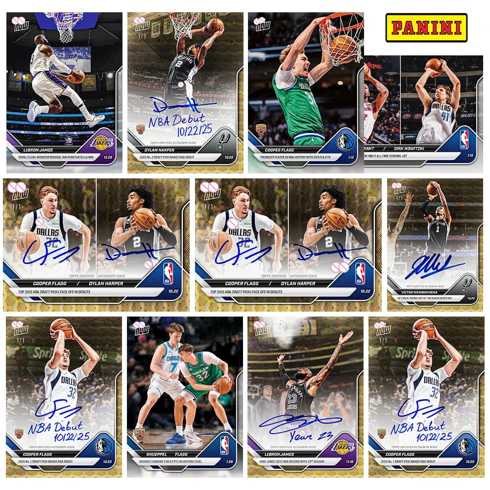 PANINI 2025 DIY Fai da Te COOPER FLAGG VICTOR WEMBANYAMA LEBRON JAMES Carta Autografata da Collezione Regalo di Natale Basket