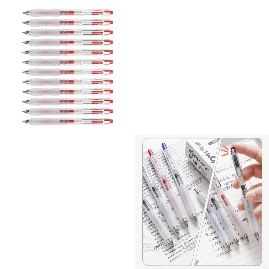 Penna per inchiostri gel retrattile da 12 pezzi per prendere appunti nel diario Punta da 0,5 mm Penna per inchiostri gel Penna