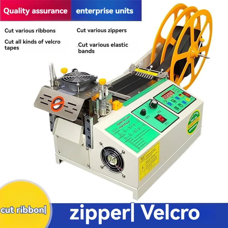 Macchina da taglio per nastro per computer completamente automatica 988T per taglio di cerniere calde e fredde Macchina da taglio automatica per nastro in velcro
