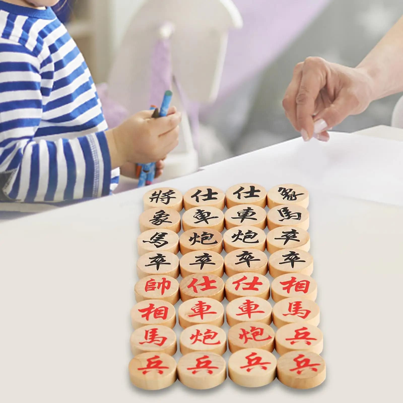 32x Chinese Chess Pieces Traditional Tabletop Strategy Game Traditional Xiangqi