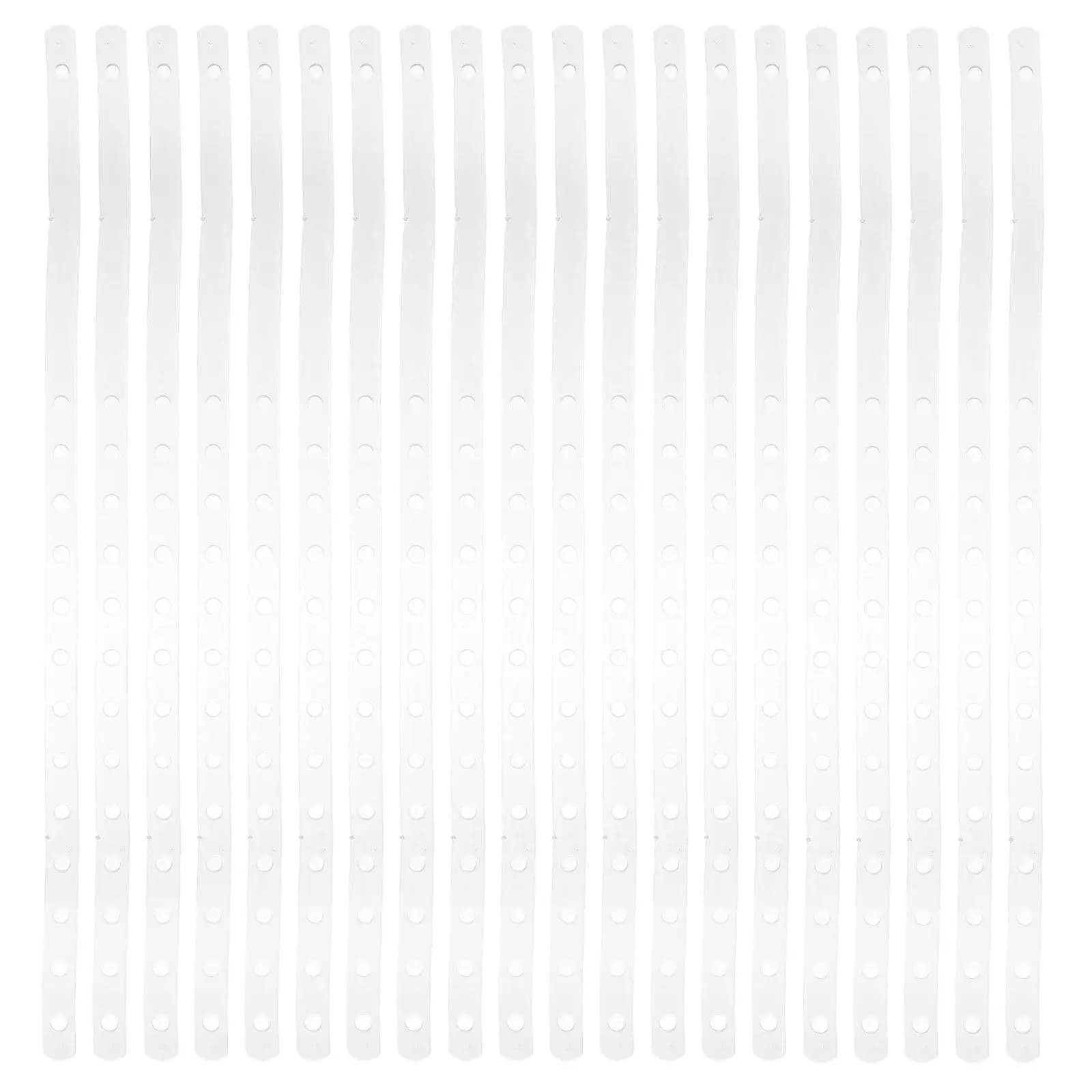 20Pcs Plastic Hanger Hanging Strips Non-Slip Clothes Display Connector for Home Wardrobe Closet Organizer Retail Space Saving